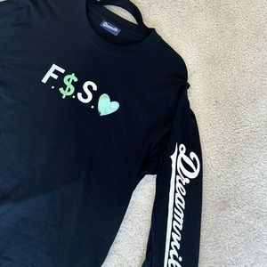 “F*ck Money Save Earth” long sleeve tee